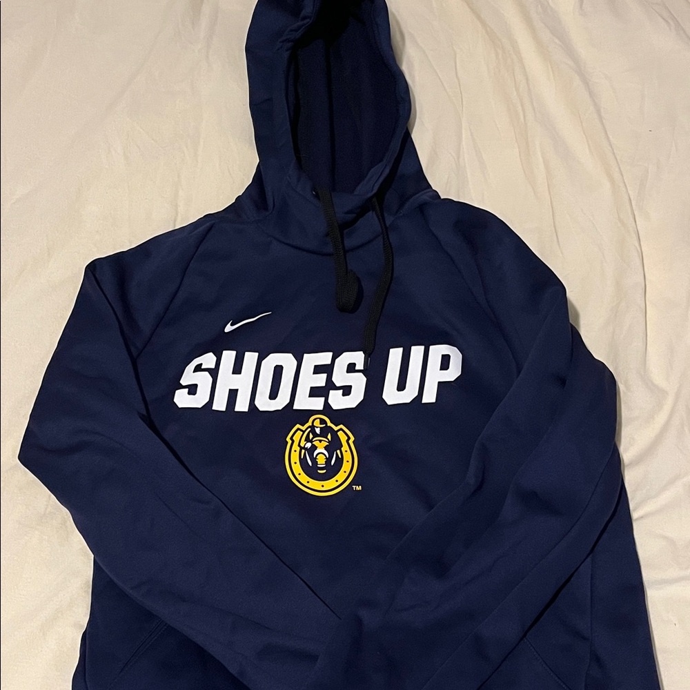 Nike Navy 'Shoes Up' Graphic Hoodie